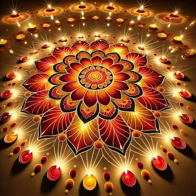 Rangoli with Lights