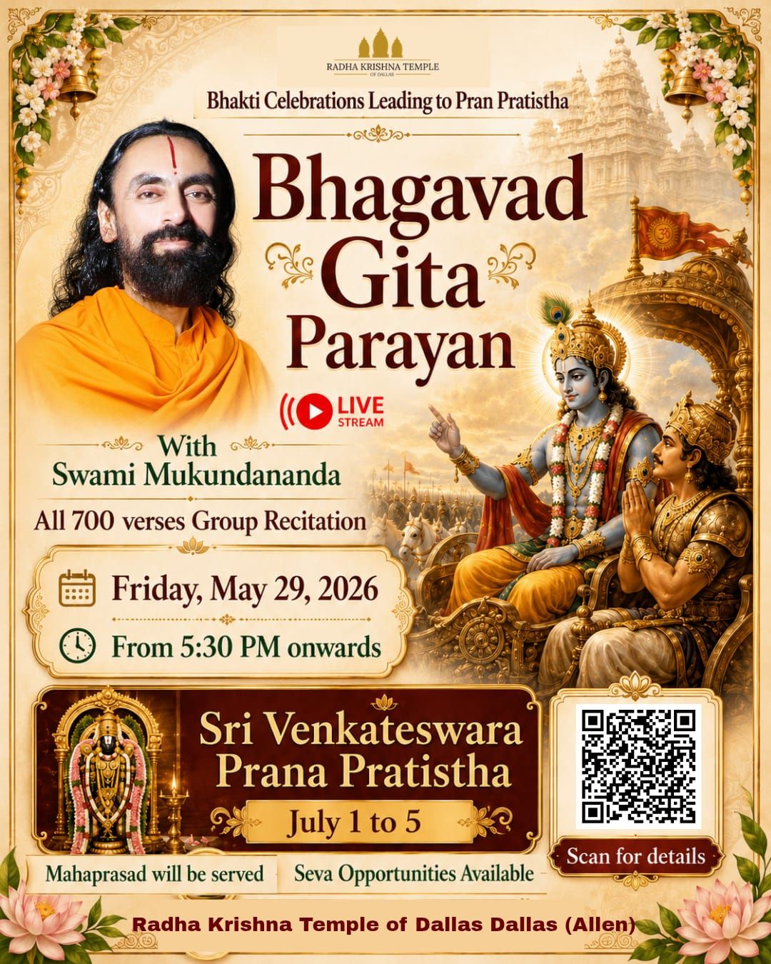 Bhagavad Gita Parayan flyer