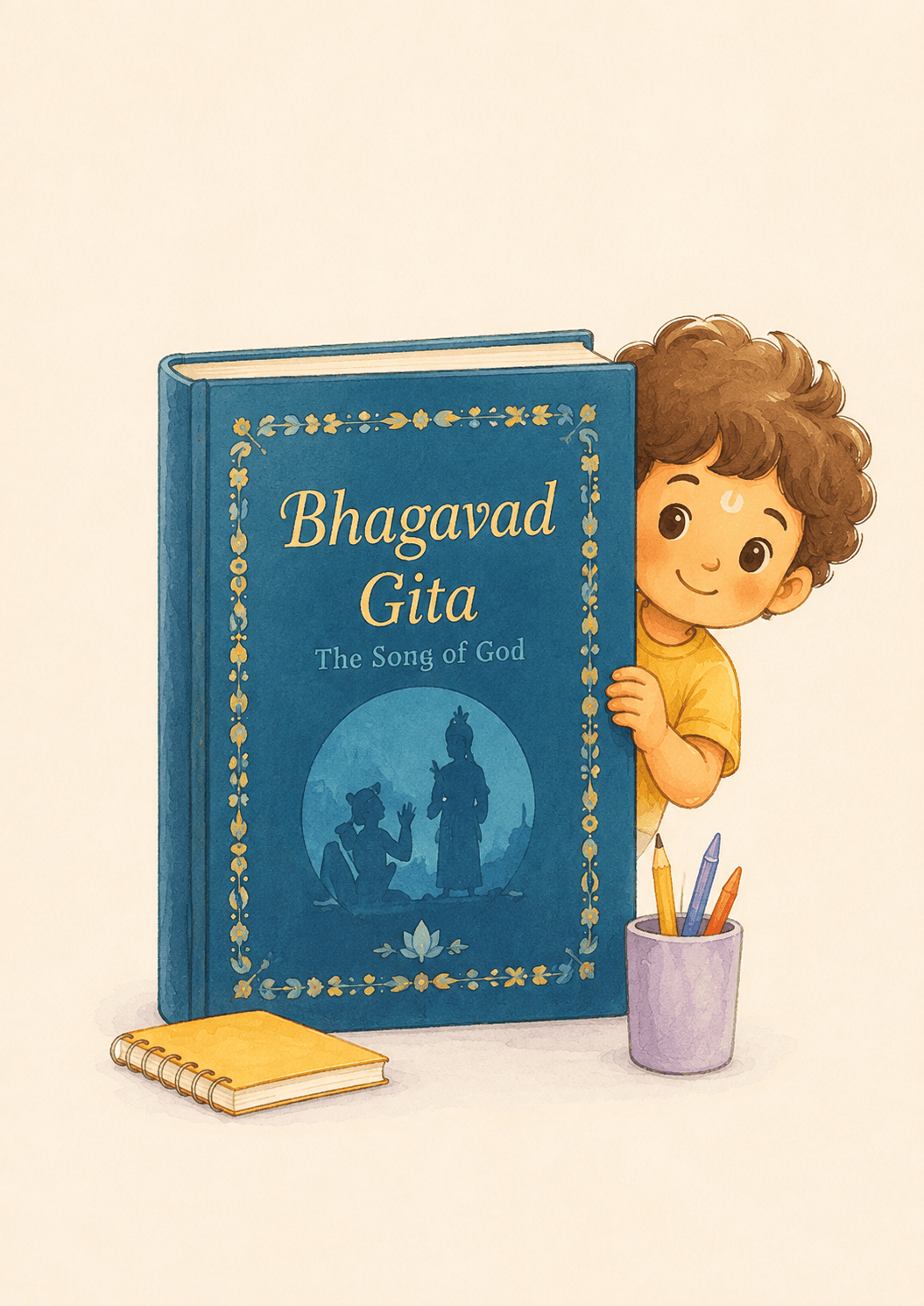 Children learning the Bhagavad Gita